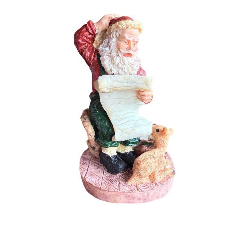 Brinn’s 1992 Santa's Wish List Figurine- Hand Crafted & Painted-4” Tall w/Box‎